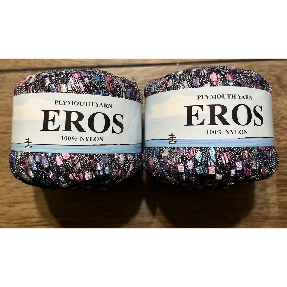 Plymouth Eros Color 3243 Purple Pink White Made In Italy Lot Of 2 NEW